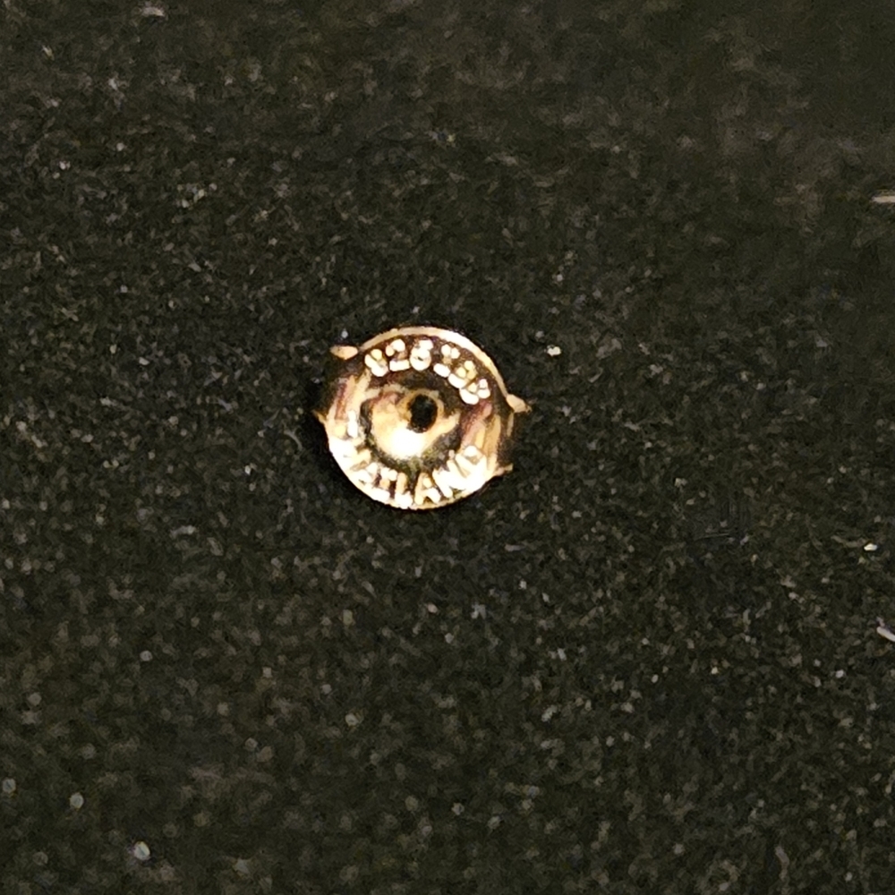 Love knot gold plated stud earrings 8mm - Picture 4 of 6